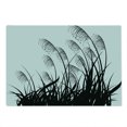 thumbnail image 2 of Black and White Cutting Board, Silhouette of Bushes Wild Plants Wheat Field Twiggy Herbs Seasonal Picture, Decorative Tempered Glass Cutting and Serving Board, Large Size, White Black, by Ambesonne, 2 of 5