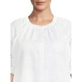 thumbnail image 5 of Terra & Sky Women's Plus Size Eyelet Dress with Short Sleeves, 5 of 5