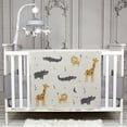 thumbnail image 2 of Parkland Collection BTRK21169 32 x 40 in. Once Upon A Time In Zooland Transitional Knitted Baby Blanket, Light Grey, 2 of 3