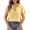 #01Fluorescence Yellow, variant on Womens Gauze Shirts Button Down Dress Shirts Casual Short Sleeve Textured Collared Summer Work Blouse Camping Clothes #01Khaki 2XL