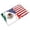E, variant on Rectangular Area Rug with Combined United States and Mexico Flag Design Durable Soft Surface for Indoor Use Home Decor