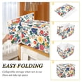 thumbnail image 2 of Yayeee Collapsible Cube Storage Bin with Lid Fabric Closet Decorative Basket with Handles, Red Japanese Floral Pattern, 2 of 7