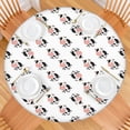 thumbnail image 2 of White Cow Flip Pattern Round Fitted Tablecloth with Elastic Edge,Dining Table Cover Waterproof,Outdoor Round Tablecloth for Camping,Dining,Indoor and Outdoor, 2 of 7