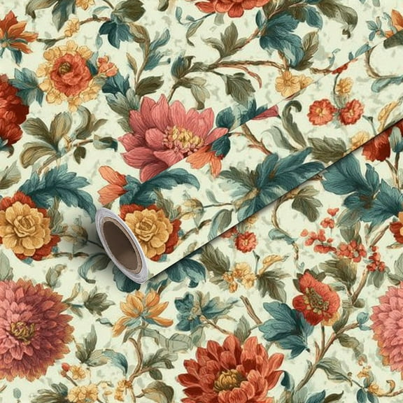 Peel and Stick Wallpaper Contact Paper New Floral Flowers Florall Print Self Adhesive and Removable 24in x 118in