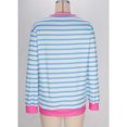 thumbnail image 4 of YueHuiYing Women's Striped Blouses Long Sleeved Round Neck Pullover Color Block Fall Outfits Clothing Ribbed Top, 4 of 6