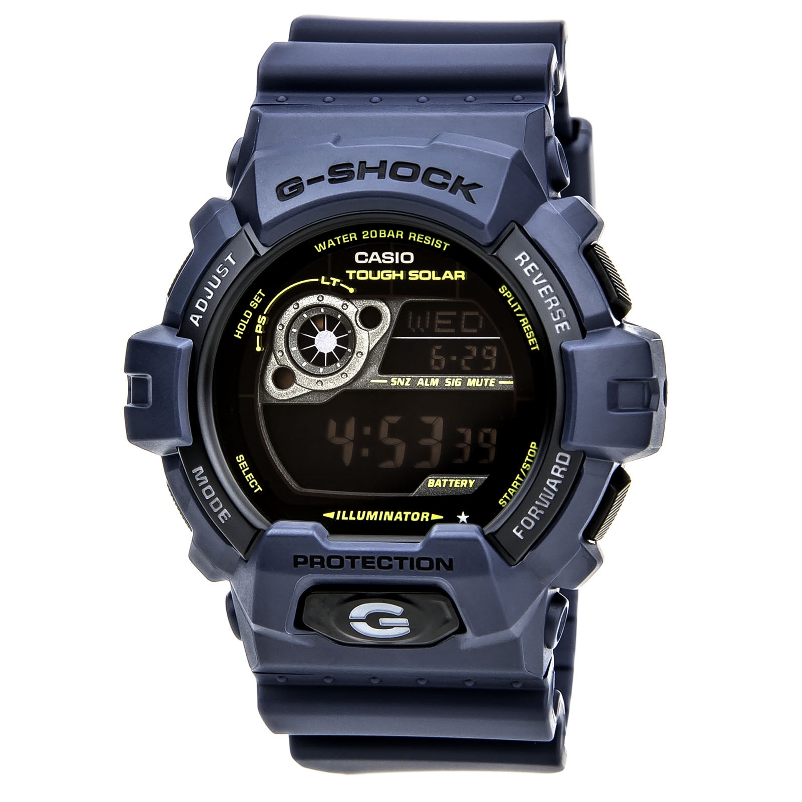 Casio - GR8900NV-2 Men's G-Shock Solar Navy Blue Military Digital Dive Watch - Walmart.com