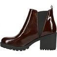 thumbnail image 3 of Dirty Laundry Lisbon Oxblood Pull On Chunky Block Heel Rounded Toe Ankle Boots (Oxblood, 8.5), 3 of 5