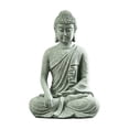 thumbnail image 3 of Decor Statue Meditation Stone Figurine Compact Hand Carved Ornament Weather Resistant for Desk Shelf Garden and Mindfulness Decoration, 3 of 8