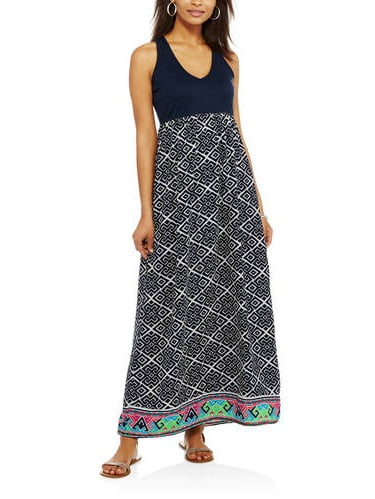 Thyme & Honey Women's Aztec Print Maxi Dress - Walmart.com