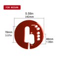 thumbnail image 2 of Embellecedor De Marco De Palanca De Cambios De Coche, Pegatinas De Decoración Interior De Coche De Fibra De Carbono Roja, Calcomanías De Estilo De Coche Compatibles Con Nissan 370Z Z34 2009-2021 Kearding VI005103-00, 2 of 7
