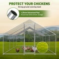 thumbnail image 6 of Large Chicken Coop, Metal Chicken Coop Walk-in Chicken Runs for Yard Chicken Cage/Poultry Cage with Waterproof and Anti-UV Cover for Outdoor Backyard Farm Use 19.7 x 9.8 x 6.56 ft, 6 of 8