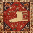 thumbnail image 1 of Ahgly Company Indoor Square Traditional Red Persian Area Rugs, 6' Square, 1 of 6