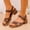 Brown, variant on Womens Heeled Sandals, Comfort Ankle Strap Square Toe Slingback Casual Dressy Shoes White US7.5
