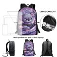 thumbnail image 4 of Jeiento Koala Backpack and Lunch Box Set Girls 4-6/6-8/8-12 Toddler Kids Primary School Bookbags for Third Grade Purple Flowers Schoolbag with Lunch Bag Pencil Case 3 in 1 Book Bags, 4 of 7