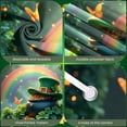 thumbnail image 4 of Green Theme St. Patrick's Day Banner Rainbow Pattern Rainbow Backdrop Clover Design Gold Coin Accent Leprechaun Display for St. Patrick's Day Party Celebration Festival Decoration, 4 of 9
