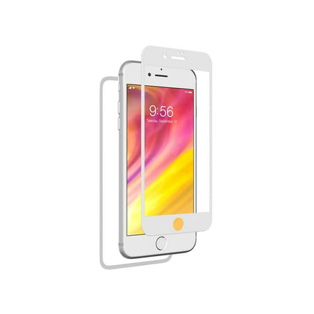 ZAGG InvisibleShield Glass Plus Luxe 360 - Front and Back Impact Screen Protection for iPhone 8, White Silver