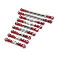 thumbnail image 2 of pitrice 9 Pieces/Set RC Car Steering Tie Rod Pull Rods Automotive Upgrade Modified Accessories Replacement for WL Toy 12429 Red, 2 of 6
