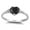 Black, variant on Women's Heart Shaped Ring with Zircon Inlaid Silver Plated Copper Fashion Jewelry Holiday Gift for Her Individually