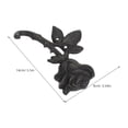 thumbnail image 2 of FENGGUIQU 2Ud De Hierro Negro Con Forma De Flor Para Colgar Abrigos Y Bolsos Vintage, 2 of 7