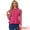 Hot Pink, variant on DARING DIVA Women's Mesh Sheer Long Sleeve Keyhole Top XL Red