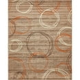 thumbnail image 1 of Unique Loom Autumn Circles Zone Tapis 8' x 10' Rectangulaire Brun Clair/terre Cuite, 1 of 5