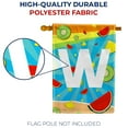 thumbnail image 4 of America Forever Summer Watermelon Monogram House Flag Letter W 28 x 40 inches Fruit Kiwi Pineapple Double Sided Vertical Outdoor Yard Lawn Decorative Fun Refreshing Summertime House Flag, 4 of 5