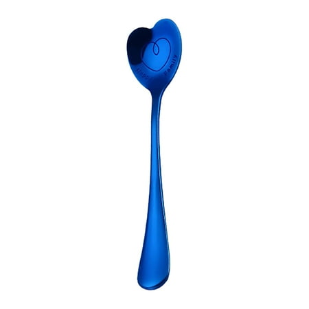 

TKing Fashion 304 Stainless Steel Love Coffee Spoon Cake Spoon Stirring Spoon - Blue