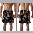 thumbnail image 3 of luoweisi Men's Beach Shorts Quick Dry Swim Trunks with Mesh Lining Rabbit S, 3 of 5