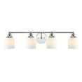 thumbnail image 4 of JONATHAN Y Lydia 33.25" 4-Light Iron/Frosted Glass Farmhouse Cottage LED Vanity Light, Chrome, 4 of 7