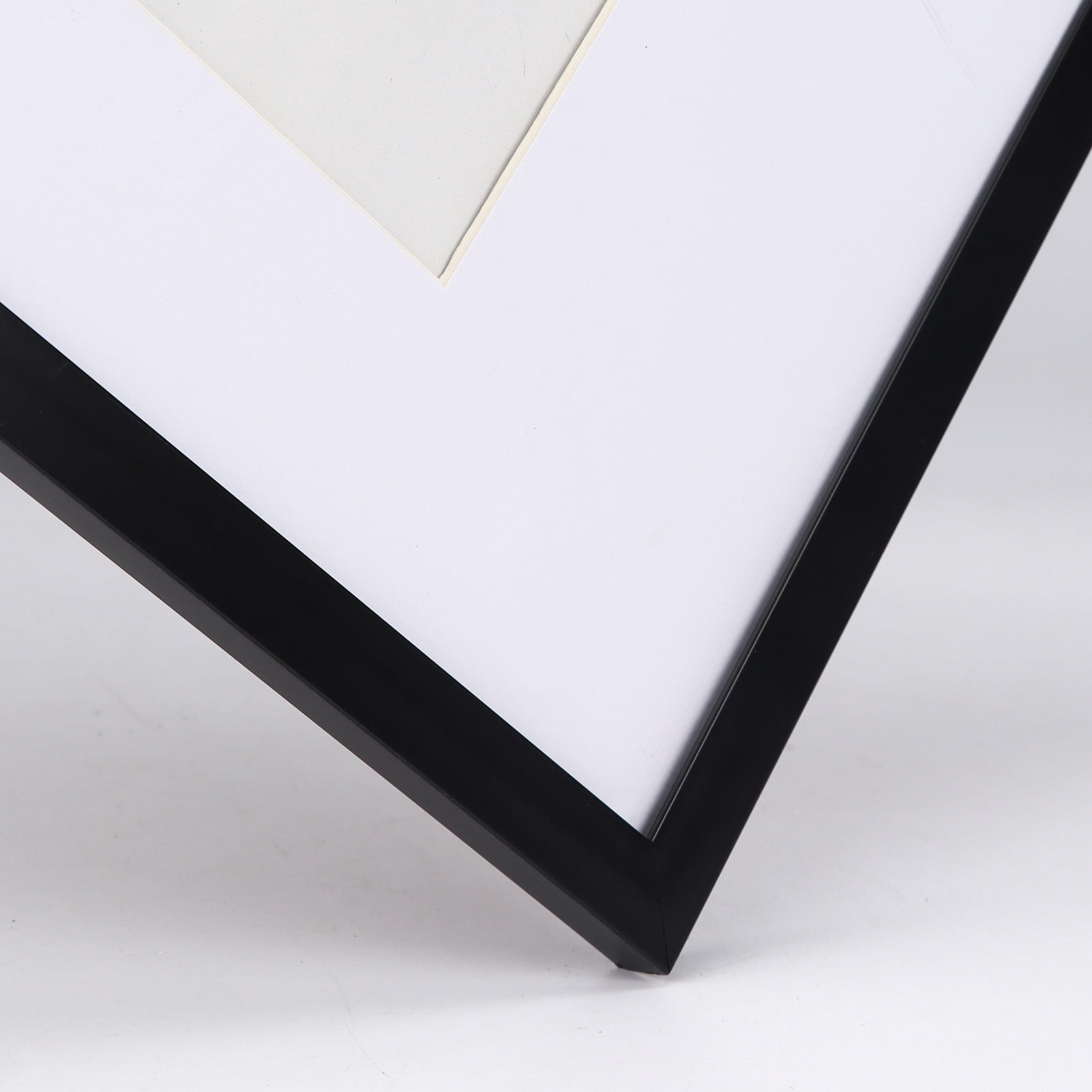 11x17 Picture Frames Set of 4,Display Pictures 8x12 with Mat or 11 x 17 Without Mat,Gallery Wall Photo Frames, Black