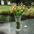 thumbnail image 4 of ArArtificial Flowers Spring Grass Seda Oficina en hogar Boda Centro De Arreglos Decoración Para Florero naranja, 4 of 9
