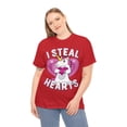 thumbnail image 4 of I Steal Hearts Unicorn Valentine's Day Unisex Graphic Tee Shirt, Sizes S-5XL, 4 of 12