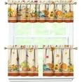 thumbnail image 6 of Fall Thanksgiving Kitchen Curtain Valance 3 Piece Set,Pumpkin Sunflower Maple Leaf Kitchen Decor,Thanksgiving Autumn Kitchen Curtains and Valance for Living Room Bedroom Kitchen Cafe Decor 24In, 6 of 6