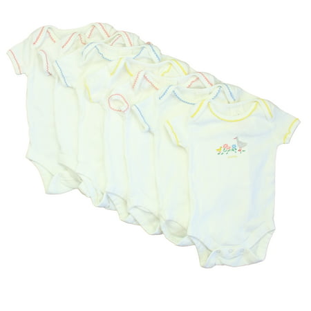 

Pre-owned Boden Unisex White Days of the Week Onesie size: 3-6 Months
