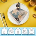 thumbnail image 6 of Nawy Shells Stars Cloth Napkins Polyester Reusable Machine Washable Fabric for Events Home Decor 4 PCS, 6 of 7