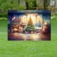 thumbnail image 2 of Merry Christmas German Shorthaired Pointer Santa Hat Xmas Tree Winter Holiday Yard Sign GSP Lover Dog Gift Outdoor Home Lawn Garden Porch Decor - 01013, 2 of 5