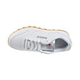 thumbnail image 5 of Reebok Boy's Classic Leather Shoes Sneaker, White/Gum, 4.5 Big Kid, 5 of 6