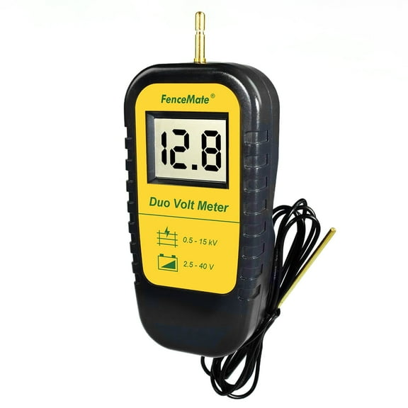 FenceMate Digital Duo Electric Fence Tester to Check Voltage of  Fence Chargers Energizers 0.5-15 kV and Battery Voltage 2.5-40 V