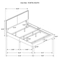 thumbnail image 6 of Bowery Hill Modern King Upholstered with Nailhead Trim Bed in Fog, 6 of 6