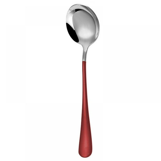 Soup Spoons Stainless Steel, Round Head Soup Spoons, Modern Thick Short