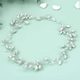 thumbnail image 2 of Bride Wedding Hair Vine Silver Leaf Bridal Headpieces Pearl Crystal Hair Accessories for Women and Girls, 2 of 4