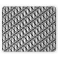 thumbnail image 1 of Abstract Mouse Pad, Grid Like Composition of Greyscale Monotone Shapes Streaks, Rectangle Non-Slip Rubber Mousepad, Charcoal Grey Dimgray, by Ambesonne, 1 of 2