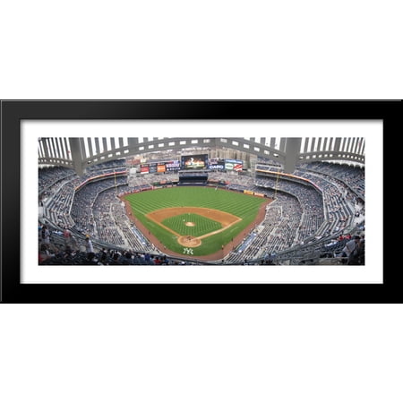 UPC 607083967987 product image for Yankee Stadium 40x18 Large Black Wood Framed Print Art - Home of the New York  | upcitemdb.com
