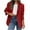 Red, variant on BangWanChi Blazer for Women Petite Women's Solid Color Button Pocket Recreational Long Sleeve Suit Coat Tops