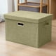 thumbnail image 4 of Large Foldable Storage Box With Lid Linen/Cottons Blends Collapsibles Storage Box Organizer Container Basket Cubes With Lid Suitable For Home Bedroom Wardrobe, 4 of 6