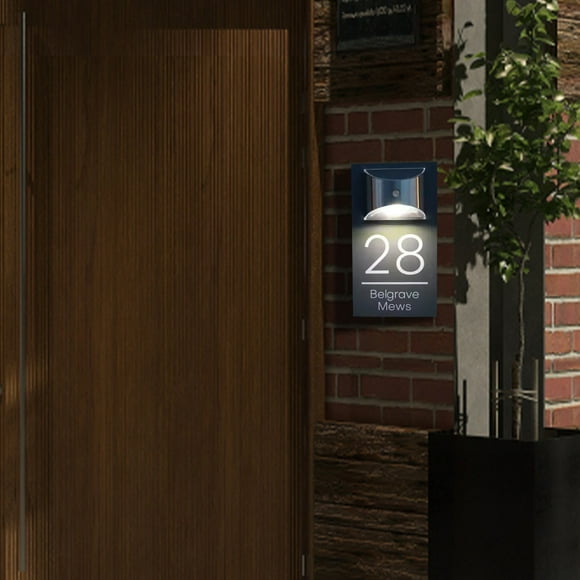 Personalized Modern Door Plaque Acrylic Metal Printing Carving Hollow Process 3D, Customizable House Sign with Lighting, Modern House Address Sign, Custom 3D Engraved Address Plate