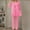 Hot Pink, variant on MGDXOX Womens Vintage Nightgown Babydoll Ruffle Loose Pajamas Flowy Long Pants Summer Holiday 2 Pcs Fashion Sleepwear Sets Blue Free Size