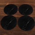 thumbnail image 2 of CARIBOU Drink Round Fabric Felt Neoprene Coasters Set of 4pcs, Oriental Black Marble, 2 of 4