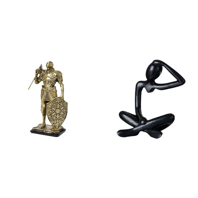 Figura de escritorio de caballero, estatua, escultura minimalista decorativa, ideal para regalar, decoración del hogar, oficina o sala de estar.