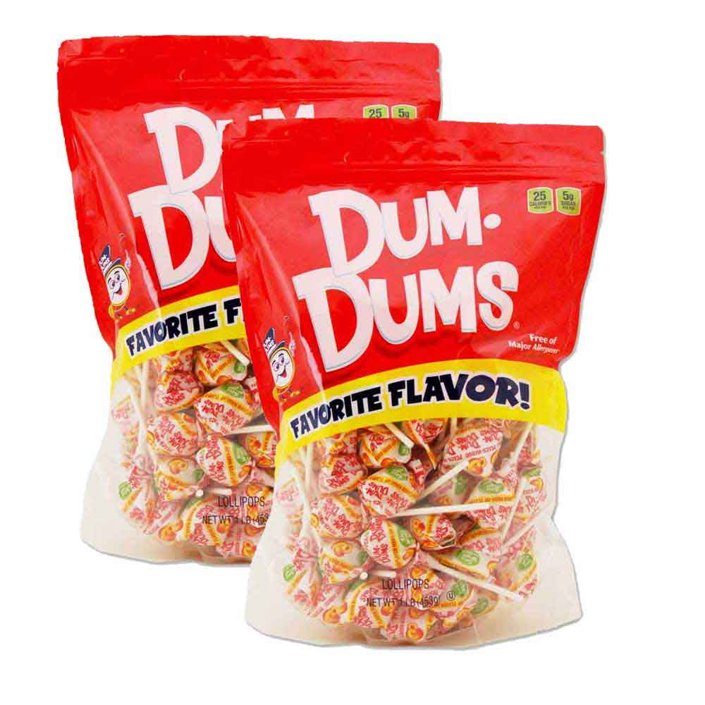 Dum Dums Lollipops Peach Mango Flavors 21 Lb Bags